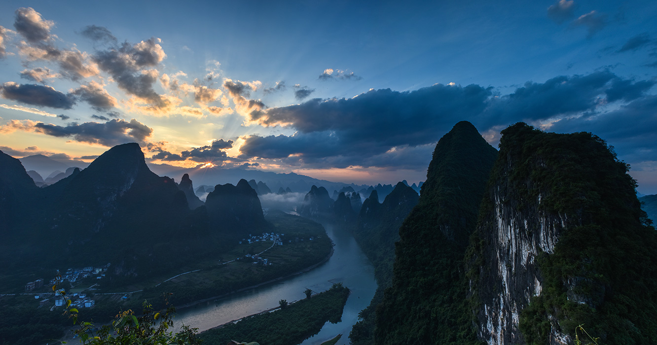 Wallpaper dawn, China, morning, China, morning, sunrise, Guilin, Guilin for  mobile and desktop, section пейзажи, resolution 2048x1348 - download